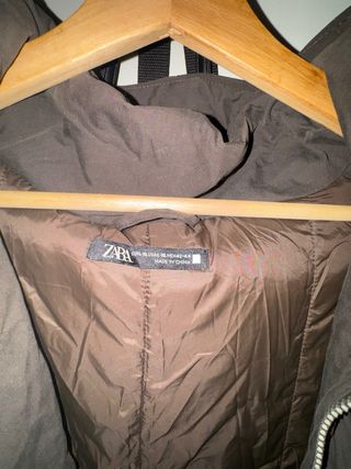 Chaqueta Zara Invierno Talla M Marrón