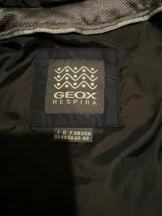 Abrigo Geox Negro Plumas