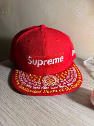 Cappello Supreme New Era Box Logo Rosso