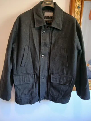 Abrigo hombre paño gris XXL