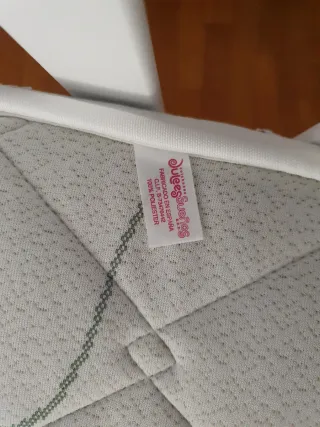 Cuna colecho blanca con colchón