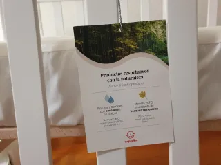 Cuna colecho blanca con colchón