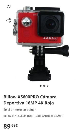 Billow XS600PRO Cámara Deportiva