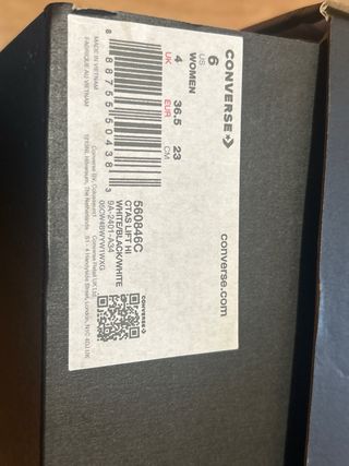 Converse Chuck Taylor Plataforma Blancas como nuev