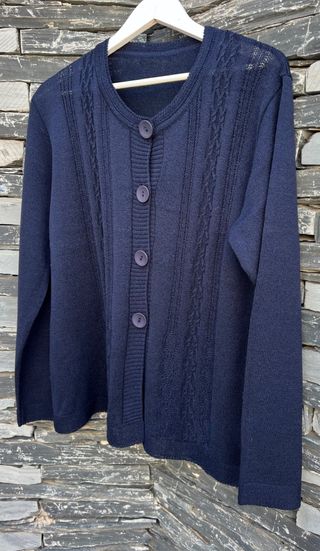 Chaqueta de punto azul