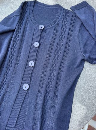 Chaqueta de punto azul