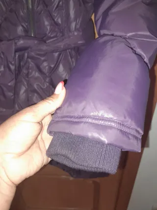 Suéter acolchado lila Talla S