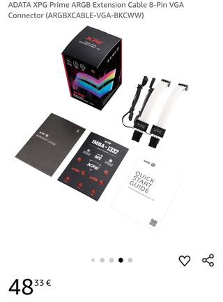 XPG Prime ARGB Cable Extensor 8-Pin VGA