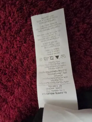 Vestido de paño cuadros azul y gris