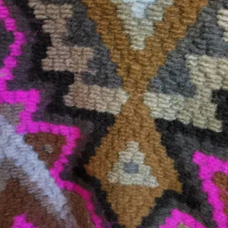 Abrigo lana estilo azteca T.única.