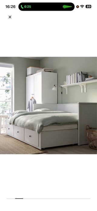 Diván cama blanco con cajones Ikea