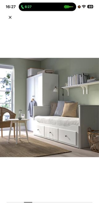 Diván cama blanco con cajones Ikea