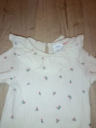 Body Zara floral blanco talla 5/6