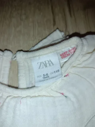 Body Zara floral blanco talla 5/6