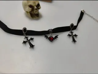 Conjunto gótico choker y pendientes