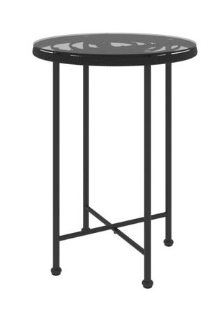 Tavolo da pranzo in vetro temperato e acciaio vidaXL