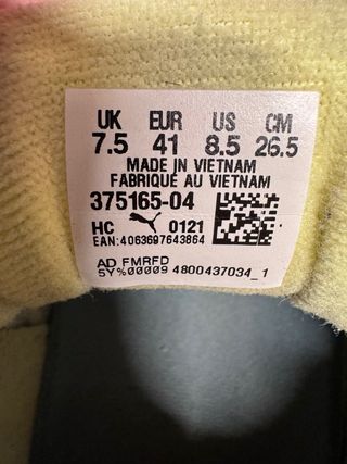 Zapatillas Puma Beige y Amarillo