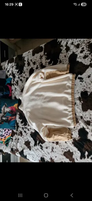 Chaqueta Stussy Fleece/Sherpa Beige y Blanca Talla