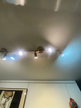 Lámpara de salón latón con pantalla recoger Irún h