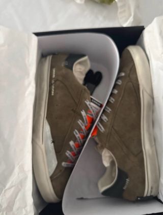 Zapatillas CRIME London Verde Oliva Naranja