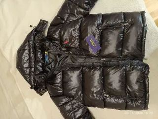 Abrigo Ralph Lauren con capucha Negro