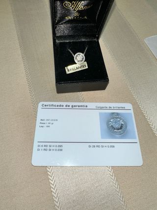 Colgante de diamantes ORO 18 kilates