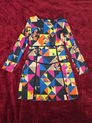 Vestido Skunkfunk Multicolor Geométrico