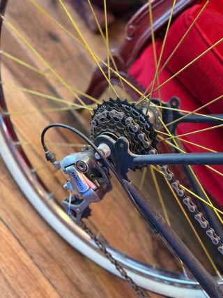 Bicicleta tipo Fixie Negra y Dorada