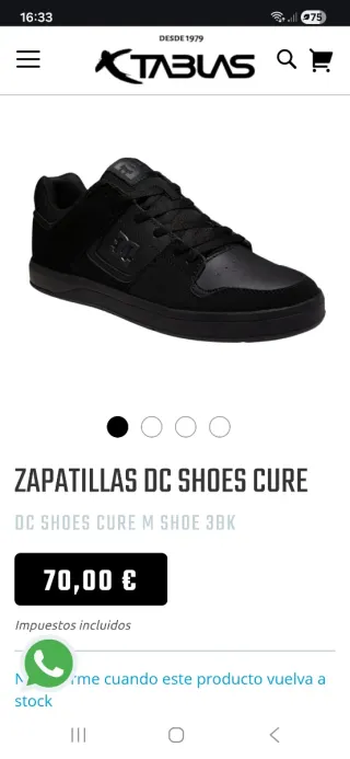 Zapatillas DC Shoes Cure Negras NUEVAS