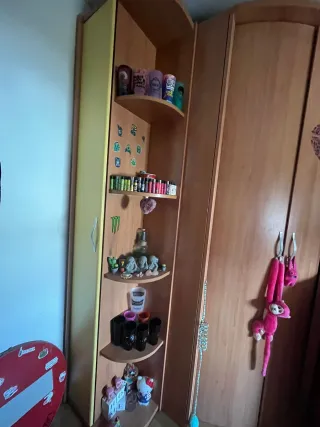 Cama juvenil con cajones y estanterías