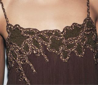 Vestido Zara Largo Bordado Talla Única