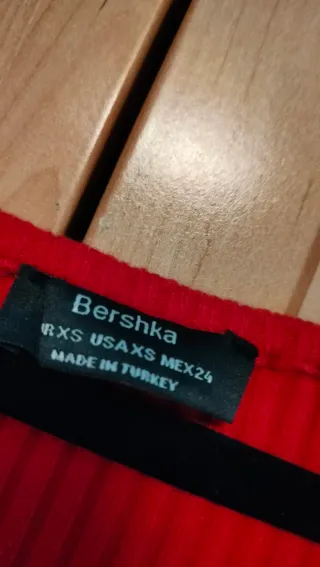 Vestido Bershka Rojo Ruched