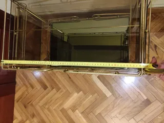 Camarera bar dorada vintage cristal metal