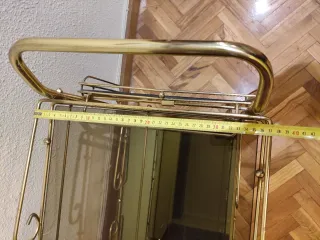 Camarera bar dorada vintage cristal metal