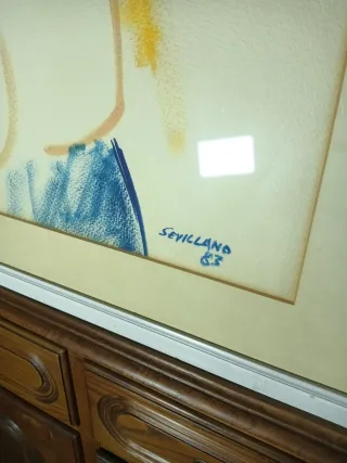 Cuadro Sevillano 83 Tinta y Mixta.61x50 cm