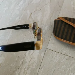 Occhiali Fendi Vintage Oro Nero