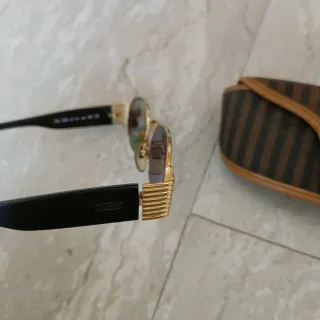 Occhiali Fendi Vintage Oro Nero