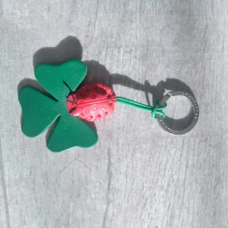 Portachiavi La cuioieria quadrifoglio e coccinella