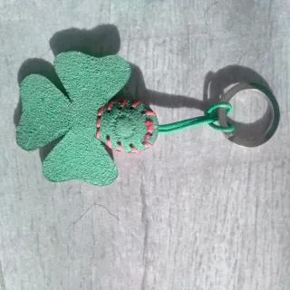 Portachiavi La cuioieria quadrifoglio e coccinella