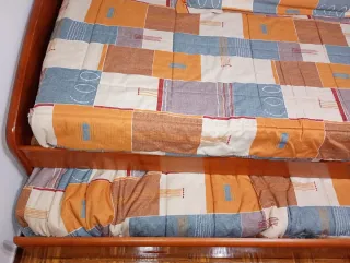 Cama nido de madera pino trenzada