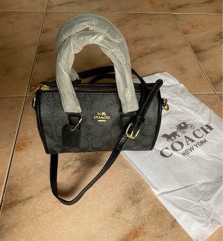 Bolso Coach Negro y Dorado