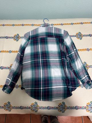 Camisa leñador cuadros verde S