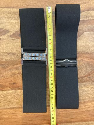 Lote 2 cinturones elásticos negros