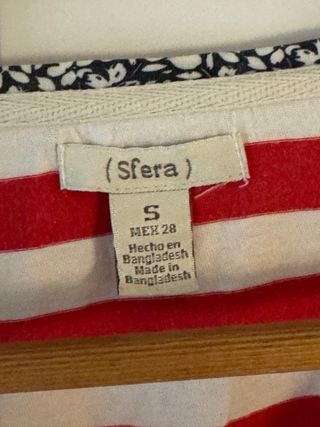 Blusa Sfera Rayas Rojas y Blancas