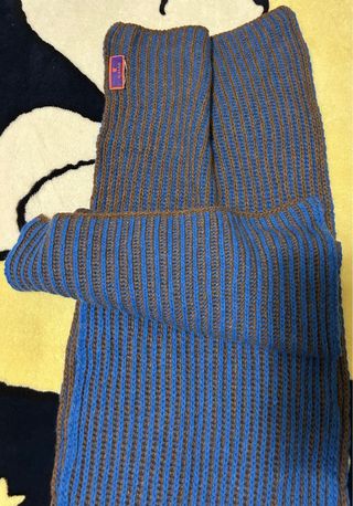 Sciarpa Gallo blu e marrone