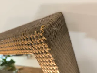 Espejo Ratán y Cristal