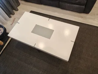 Mesa de centro moderna blanca y gris