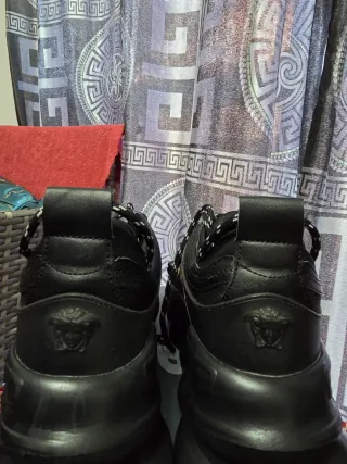 Scarpe Versace Chain Uomo Nero Oro