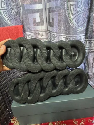 Scarpe Versace Chain Uomo Nero Oro