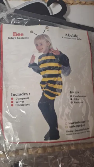 Disfraz de gato y abeja para carnaval talla 2-4